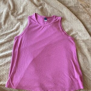 Old Navy Pink Ribbed Tank Top